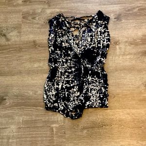 Forever 21 Crossover Shorts Romper Sz M